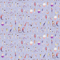 Alphabet People Lilac Fabric by the Metre